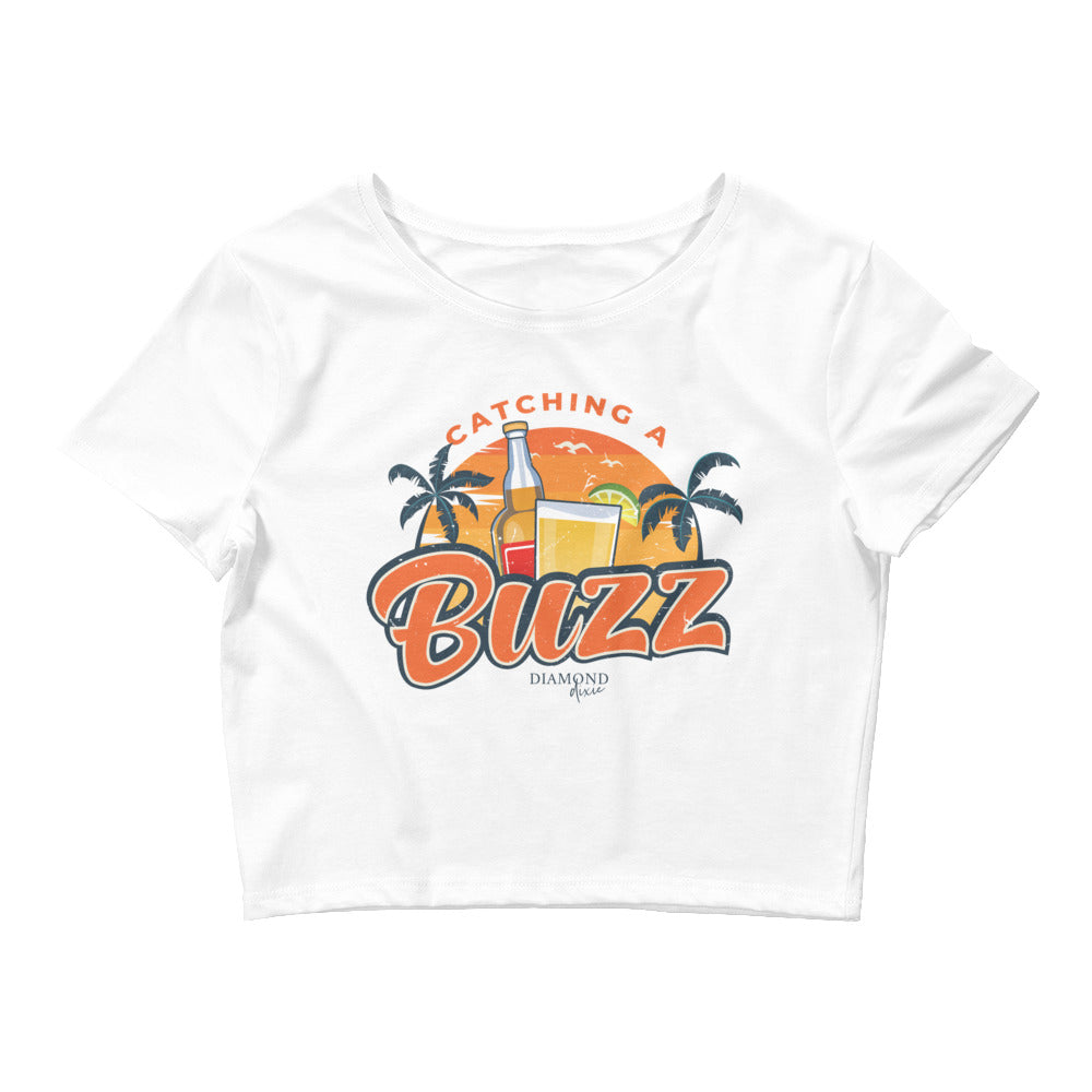 DIAMOND DIXIE CATCHING A BUZZ WOMEN'S CROPPED T-SHIRT