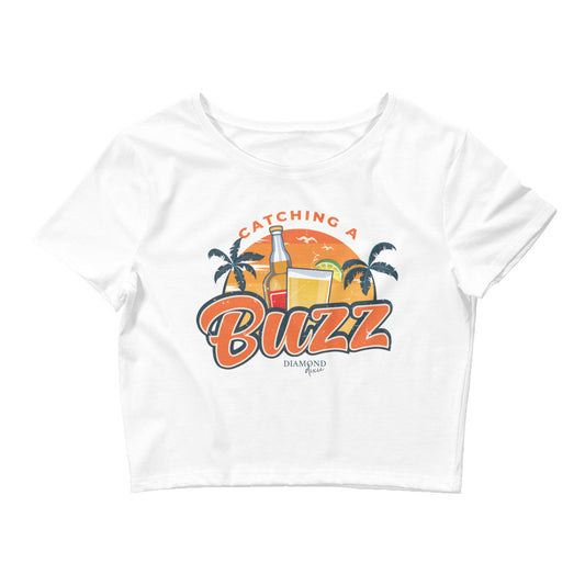 DIAMOND DIXIE CATCHING A BUZZ WOMEN'S CROPPED T-SHIRT
