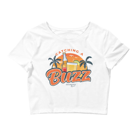 DIAMOND DIXIE CATCHING A BUZZ WOMEN'S CROPPED T-SHIRT