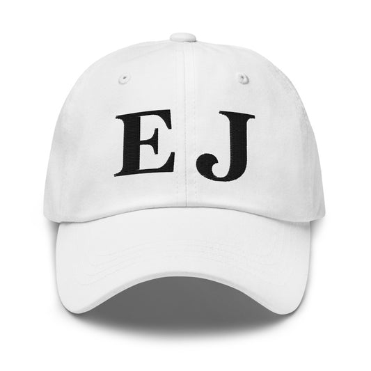 ELANA JANE INITIALS DAD HAT (WHITE)