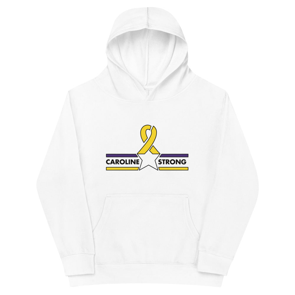 CAROLINE STRONG BLACK OUTLINE LOGO KIDS HOODIE (MORE COLORS)