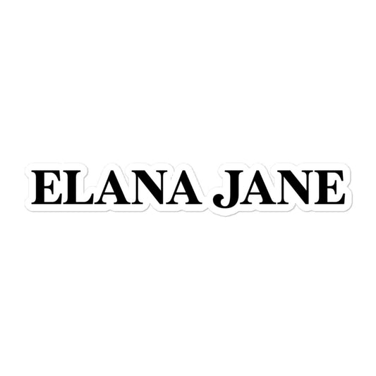 ELANA JANE FULL NAME LOGO STICKER