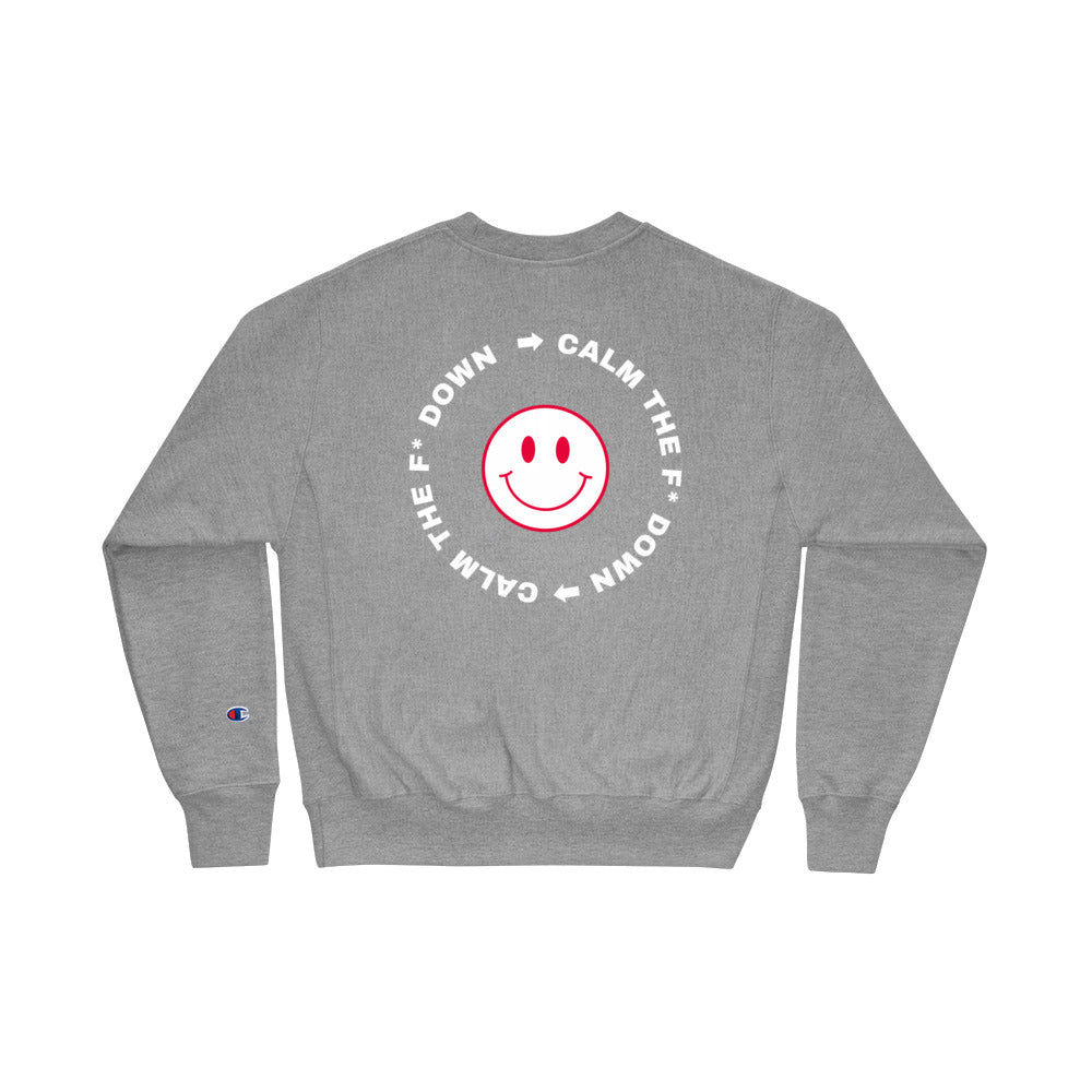 UNITY CALM TF DOWN SMILEY CHAMPION CREW NECK