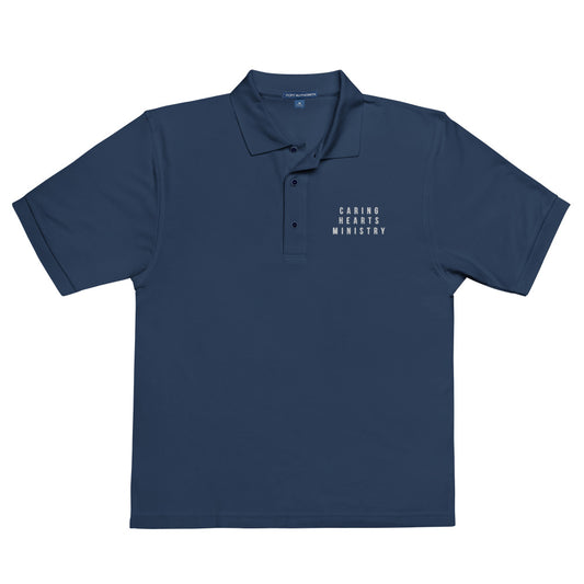 CARING HEARTS WHITE LOGO POLO SHIRT (MORE COLORS)