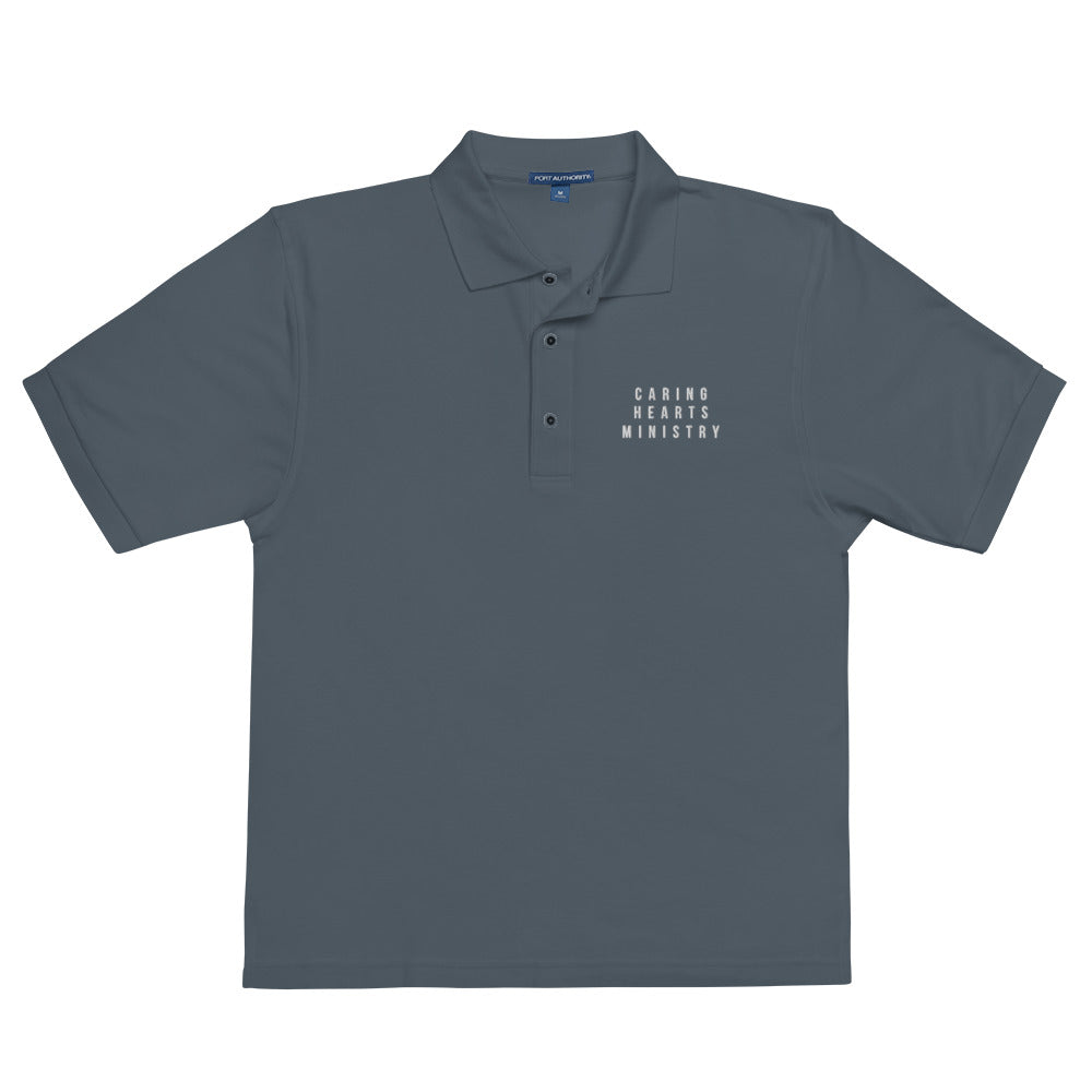 CARING HEARTS WHITE LOGO POLO SHIRT (MORE COLORS)