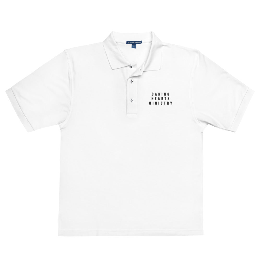 CARING HEARTS BLACK LOGO POLO SHIRT (MORE COLORS)