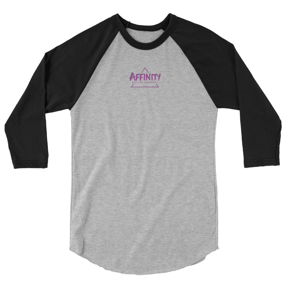 AFFINITY ENTERTAINMENT PURPLE LOGO BASEBALL RINGER TEE (MORE COLORS)