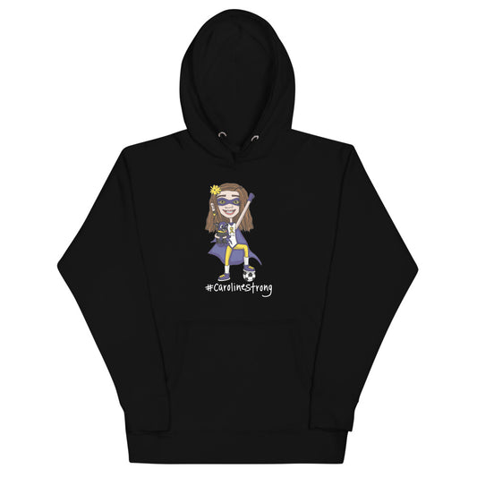 CAROLINE STRONG SUPERHERO WHITE LETTERS HOODIE (MORE COLORS)