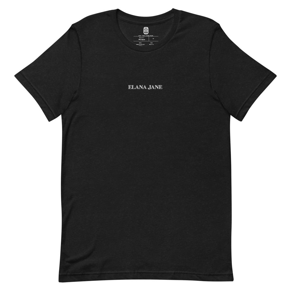 ELANA JANE FULL NAME T-SHIRT (BLACK HEATHER)