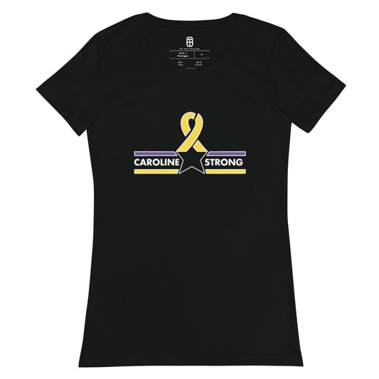 CAROLINE STRONG WOMEN'S WHITE OUTLINE LOGO FITTED T-SHIRT (MORE COLORS)